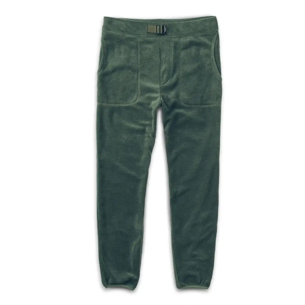 Taylor Stitch The Pack Pant in Olive Polartec Fleece | Medium